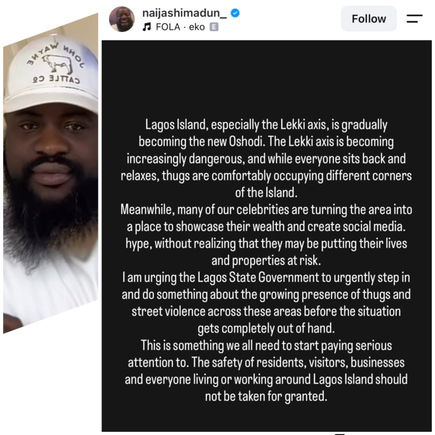 "Lekki is gradually becoming the new Oshodi..."  -- media personality NaijaShimadu
