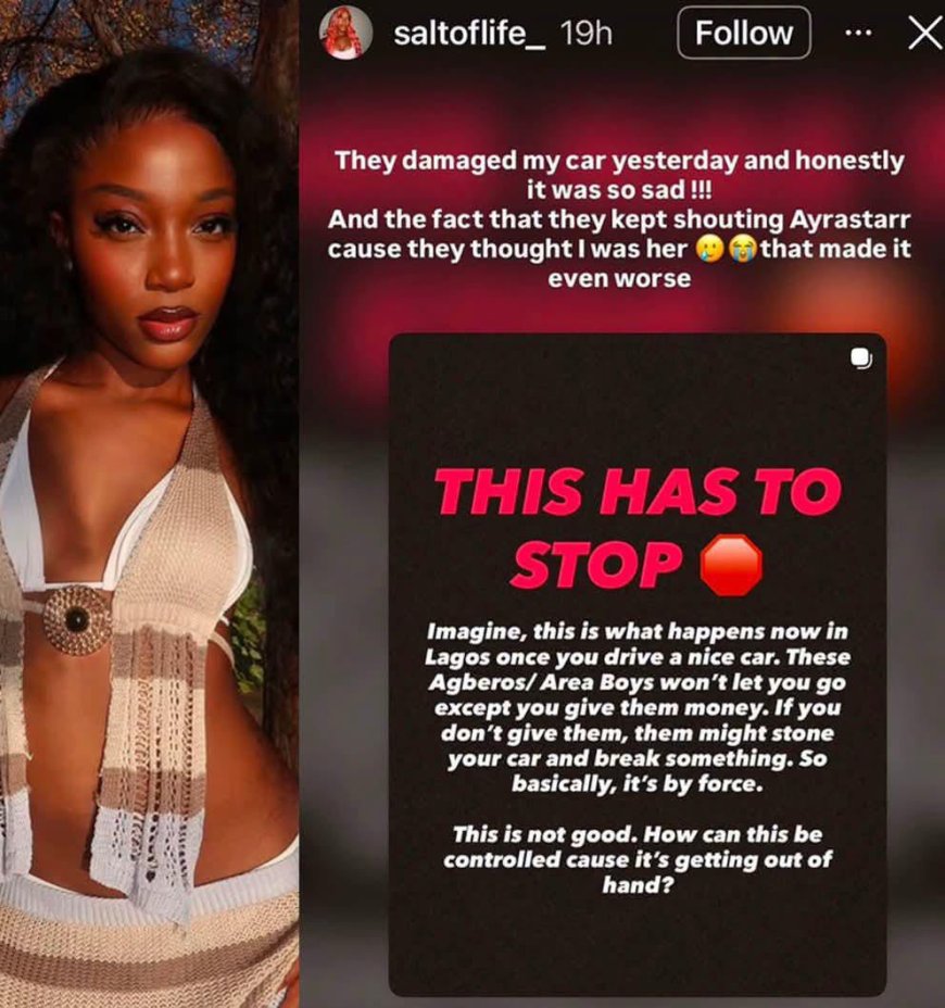 Ayra Starr's sister cries out over experience with Lagos "Agbero