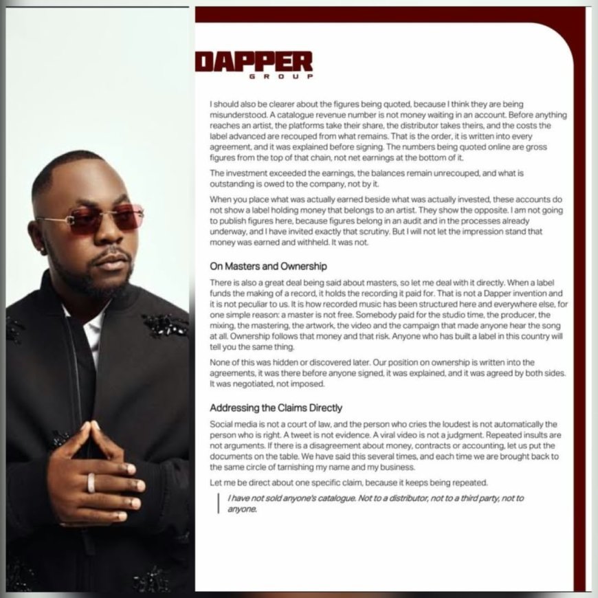 Dapper Damm Denies Selling Artists’ Catalogues Amid Ongoing Dispute