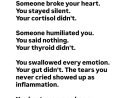 YOUR BODY CAN FEEL WHAT YOUR MIND HAS BEEN CARRYIN