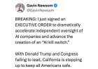 GAVIN NEWSOM SIGNS EXECUTIVE ORDER TO ADVANCE AI OVERSIGHT AND ‘KILL SWITCH’