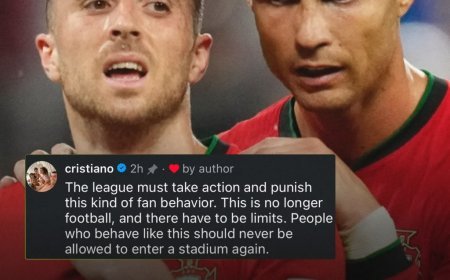 CRISTIANO RONALDO DEMANDS LIFE BANS AFTER JOTA CHAN
