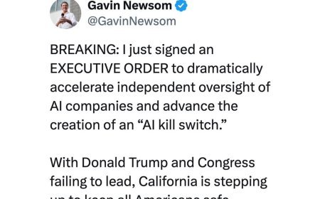 GAVIN NEWSOM SIGNS EXECUTIVE ORDER TO ADVANCE AI OVERSIGHT AND ‘KILL SWITCH’