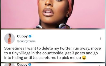 CUPPY IS STILL DREAMING OF LEAVING SOCIAL MEDIA FOR A QUIET LIFE IN THE COUNTRYSIDE