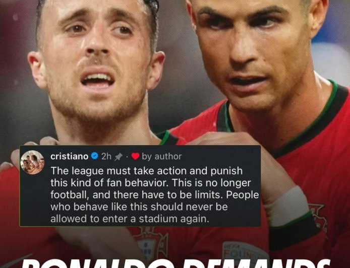 CRISTIANO RONALDO DEMANDS LIFE BANS AFTER JOTA CHAN