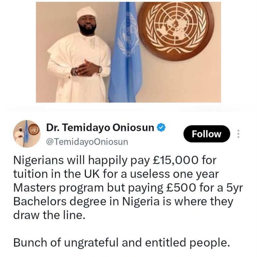 “UNGRATEFUL AND ENTITLED” — SPACE SCIENTIST CRITICISES NIGERIANS OVER FOREIGN VS LOCAL TUITION