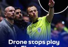 DRONE INTERRUPTS CARABAO CUP CLASH BETWEEN FLEETWOOD TOWN AND ARSENAL