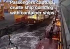 CRUISE SHIP COLLIDES WITH TWO CONTAINER SHIPS DURING STORMY DEPARTURE