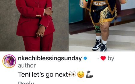 “You Wey Suppose Be My Bouncer!” ???????? Teni Reacts After Nkechi Blessing Suggests Boxing Match