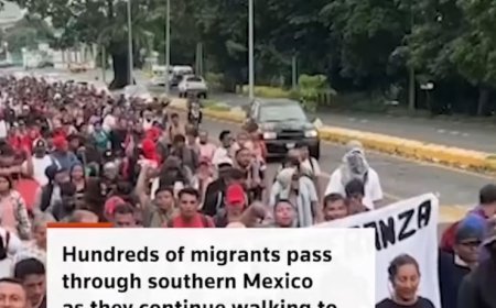 Hundreds of Migrants Continue Journey Through Southern Mexico in Search of Better Opportunities in the US