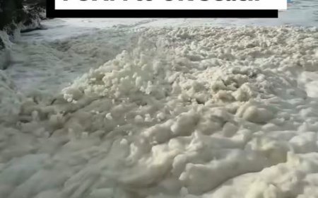 Storm Austen Sends Sea Foam Surging Onto Cornwall’s Coast