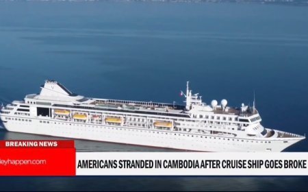 LUXURY CRUISE SHIP SUSPENDS THREE-YEAR WORLD VOYAGE OVER FUEL COSTS, LEAVING HUNDREDS OF PASSENGERS STRANDED IN CAMBODIA