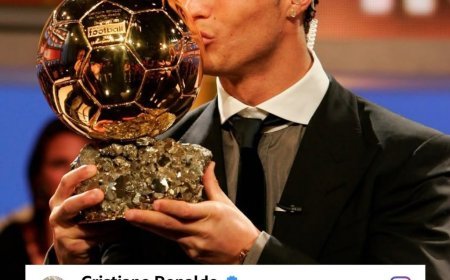 CRISTIANO RONALDO DEDICATES HIS “BALLON D’OR OF ALL TIME” VICTORY TO HIS FANS