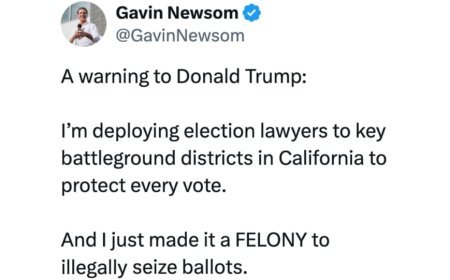 “A WARNING TO DONALD TRUMP” – California Governor Vows to Protect Every Vote Ahead of Election