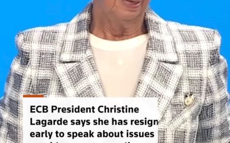 EUROPEAN CENTRAL BANK PRESIDENT CHRISTINE LAGARDE RESIGNS AHEAD OF SCHEDULE AMID ECONOMIC AND POLITICAL UNCERTAINTY