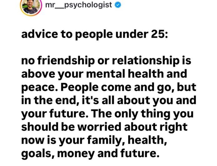 A reminder for anyone under 25