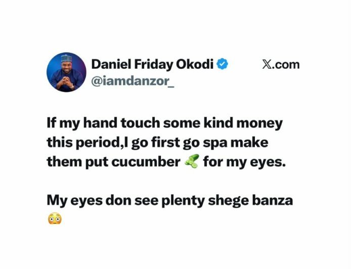 If money touch my hand this period, na straight to the spa I dey go!