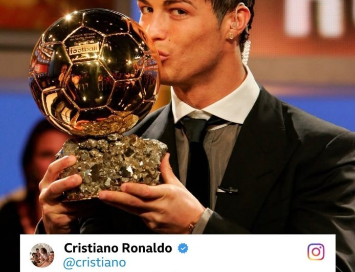 CRISTIANO RONALDO DEDICATES HIS “BALLON D’OR OF ALL TIME” VICTORY TO HIS FANS