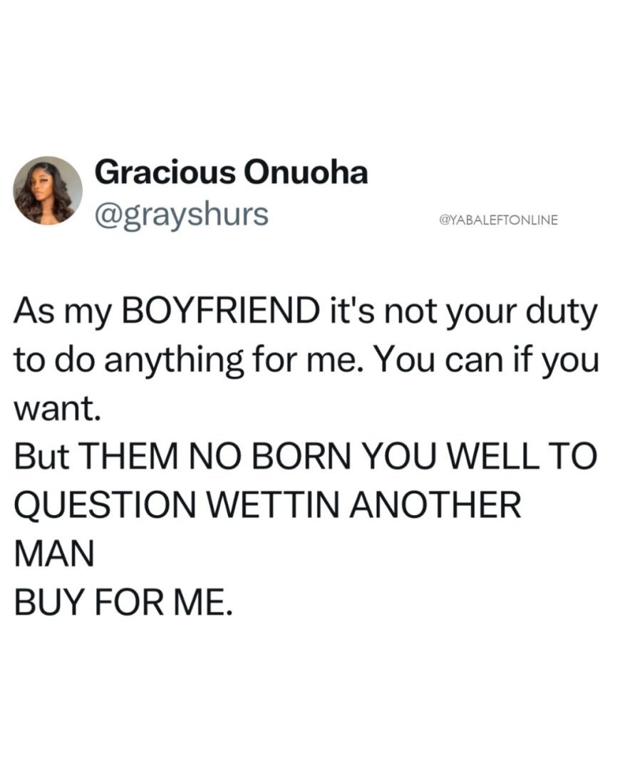 As my BOYFRIEND, it’s not your duty to do everything for me. If you want to do something for me, do it out of love, not obligatio
