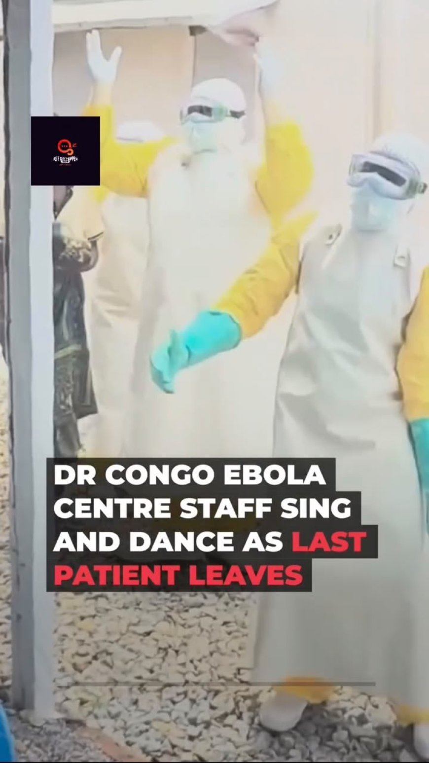 EMOTIONAL SCENES AS HEALTHCARE WORKERS CELEBRATE AFTER LAST EBOLA PATIENT RECOVERS