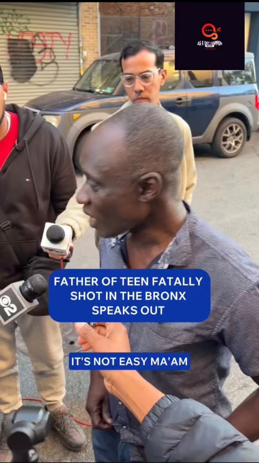 A grieving father broke down in tears as he paid tribute to his teenage son, who was fatally shot in the Bronx